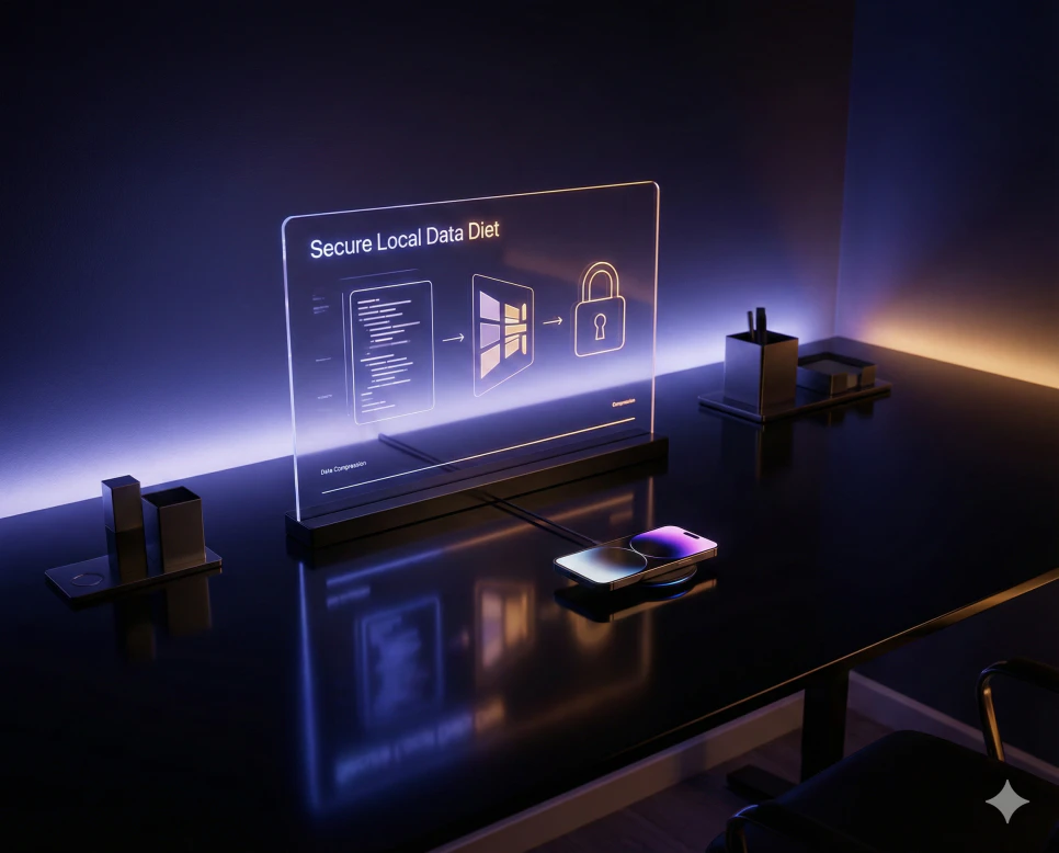 개인정보 보호를 위해 기기 내부에서 안전하게 핸드폰 사진 다이어트를 진행하는 비즈니스 컨셉